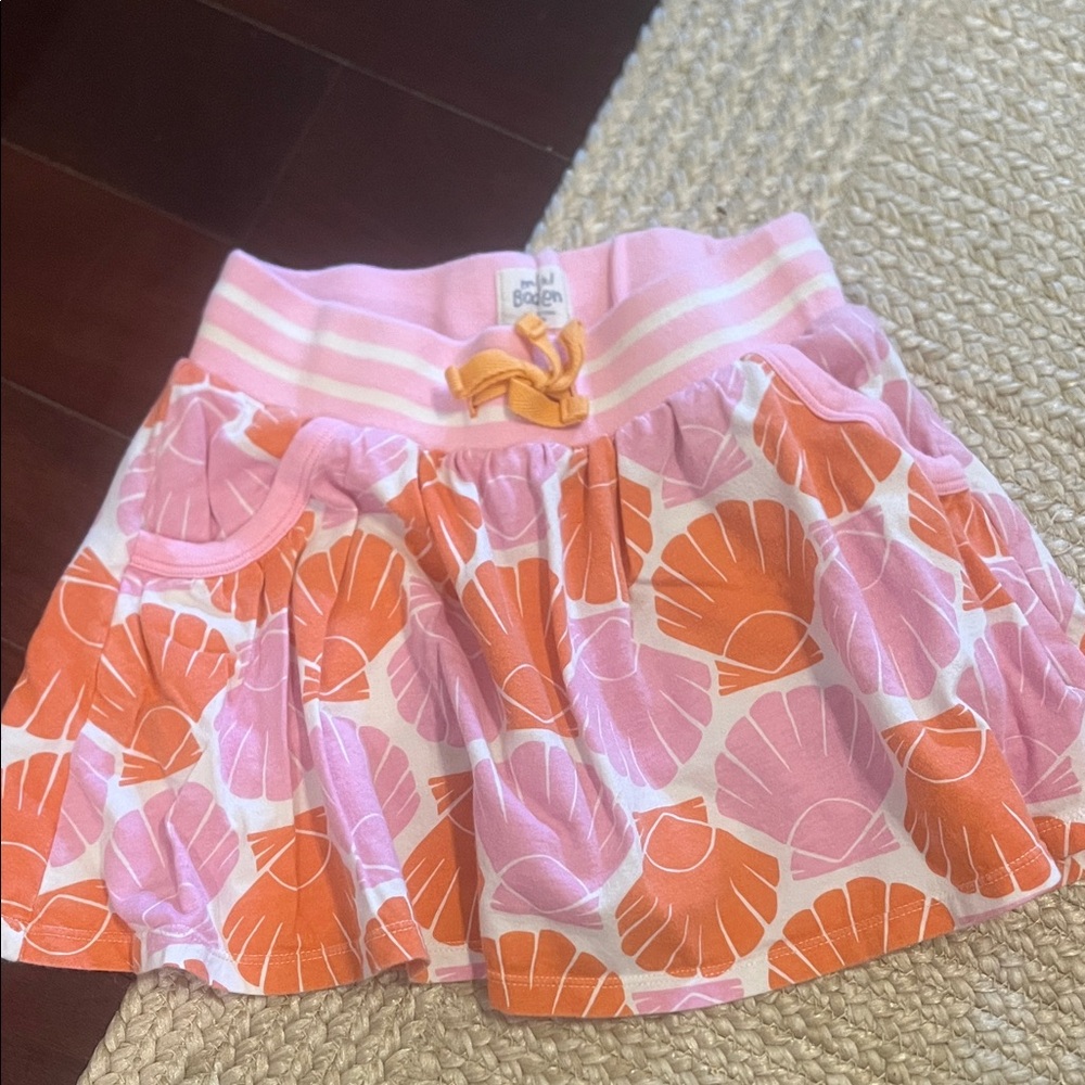 Boden Pink and Orange Seashell Skirt